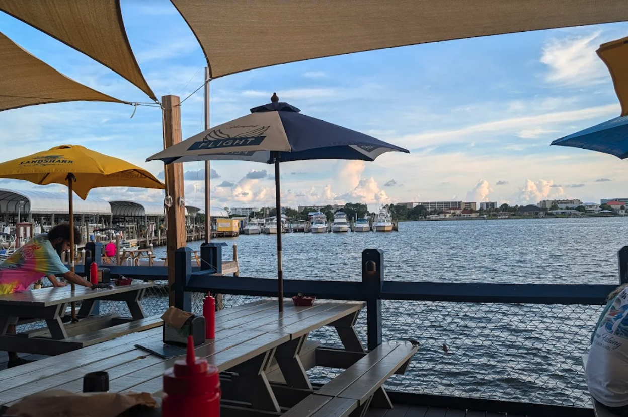 view of santa rosa sound from the original waterfront crab shack 